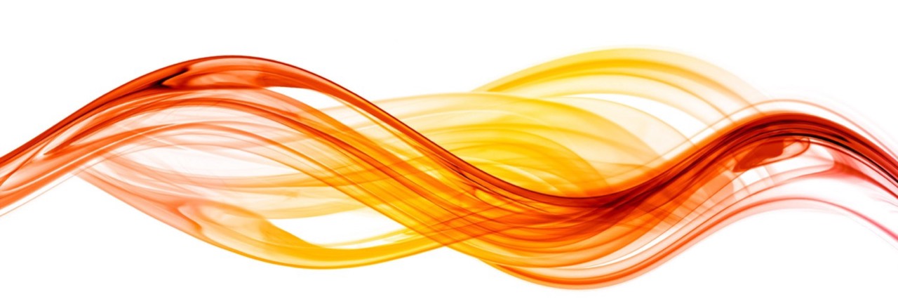 Flowing orange and gold Yammm ribbon artwork